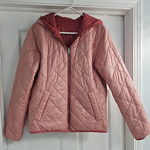 Express Women's Puffer Jacket - Dusty Rose Color Sz Med - Picture 2 of 10